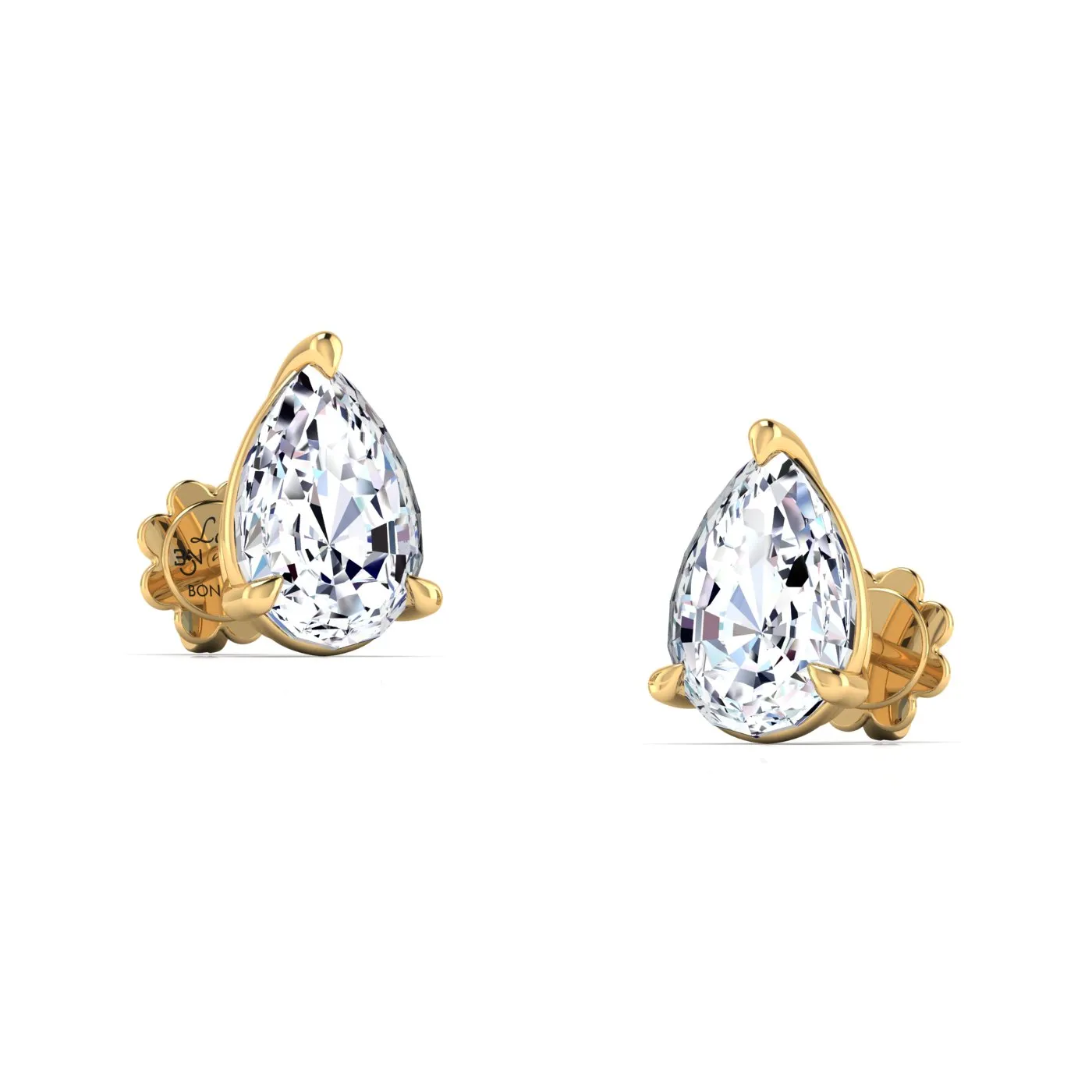 Orecchini Punto Luce DTPsilver In Argento 925 Placcato Oro Rosa - Cristallo Austriaco Brillante, Diametro 2 Mm, Per Donna, Eleganti E Colorati