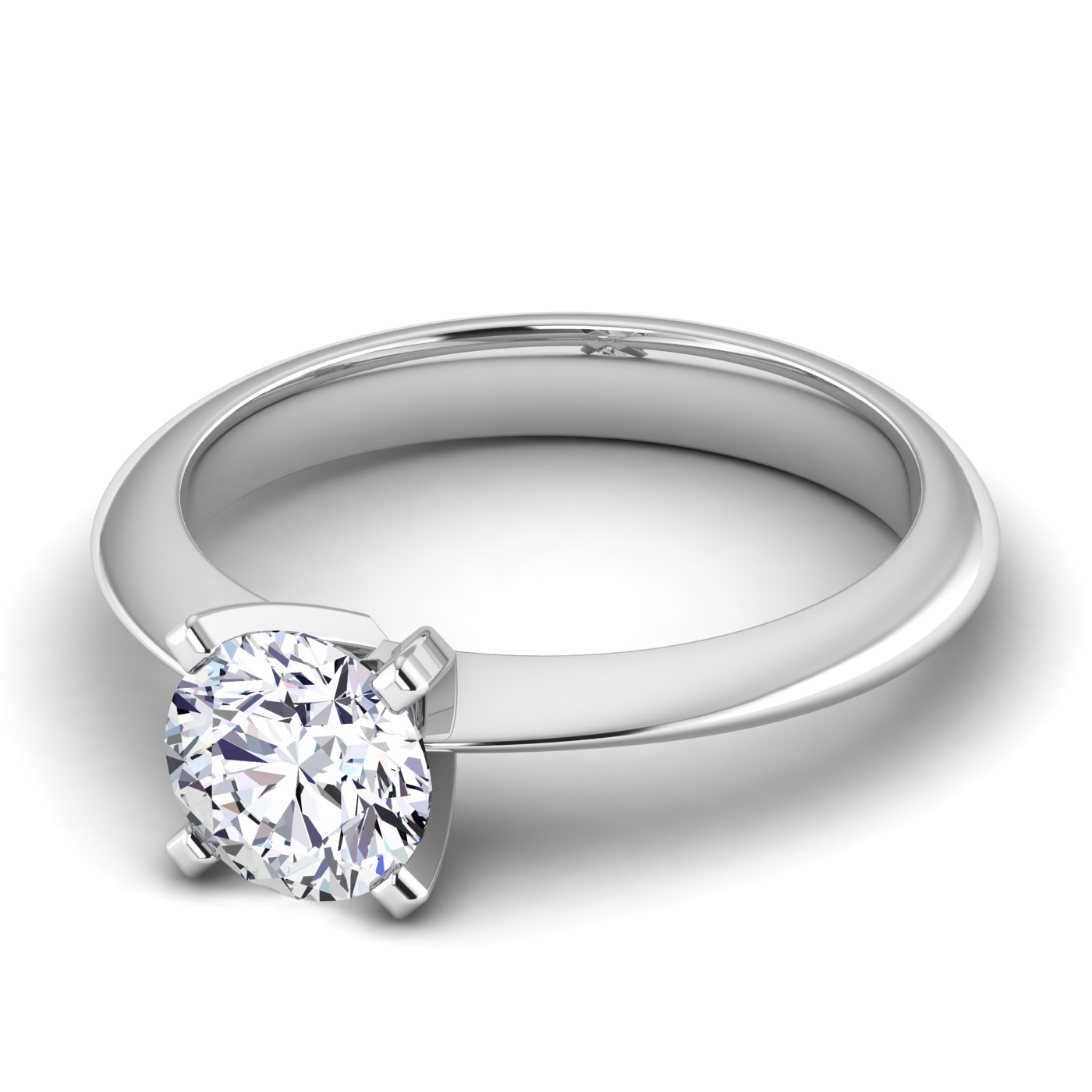 Daesar Anelli Donna Fidanzamento Oro Bianco 18K, Anello con Diamante 0