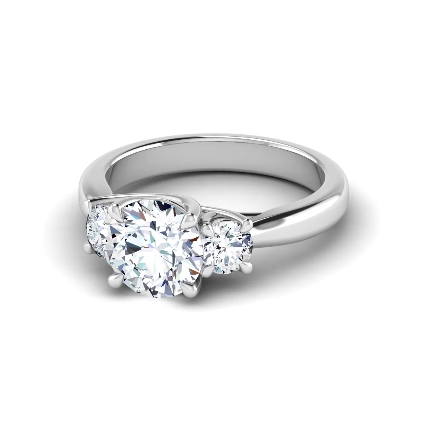 Anello di Fidanzamento Trilogy Harmonia con Diamanti Lab Grown Rotondo da 2.05 ct