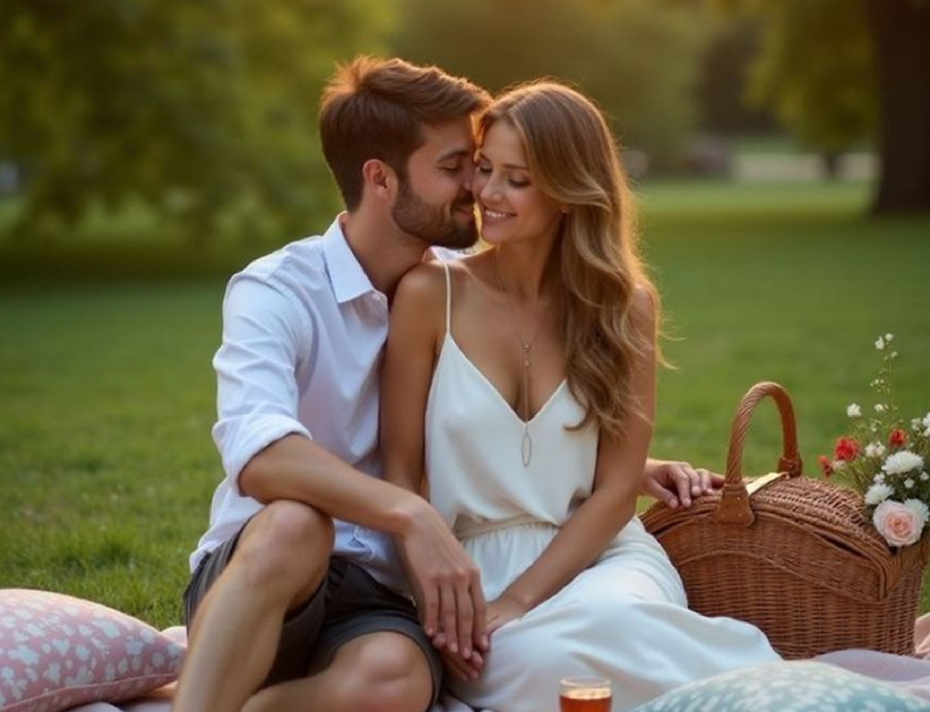 Proposta di matrimonio tra i fiori con anello di fidanzamento Halo firmato Bon Gioielli
