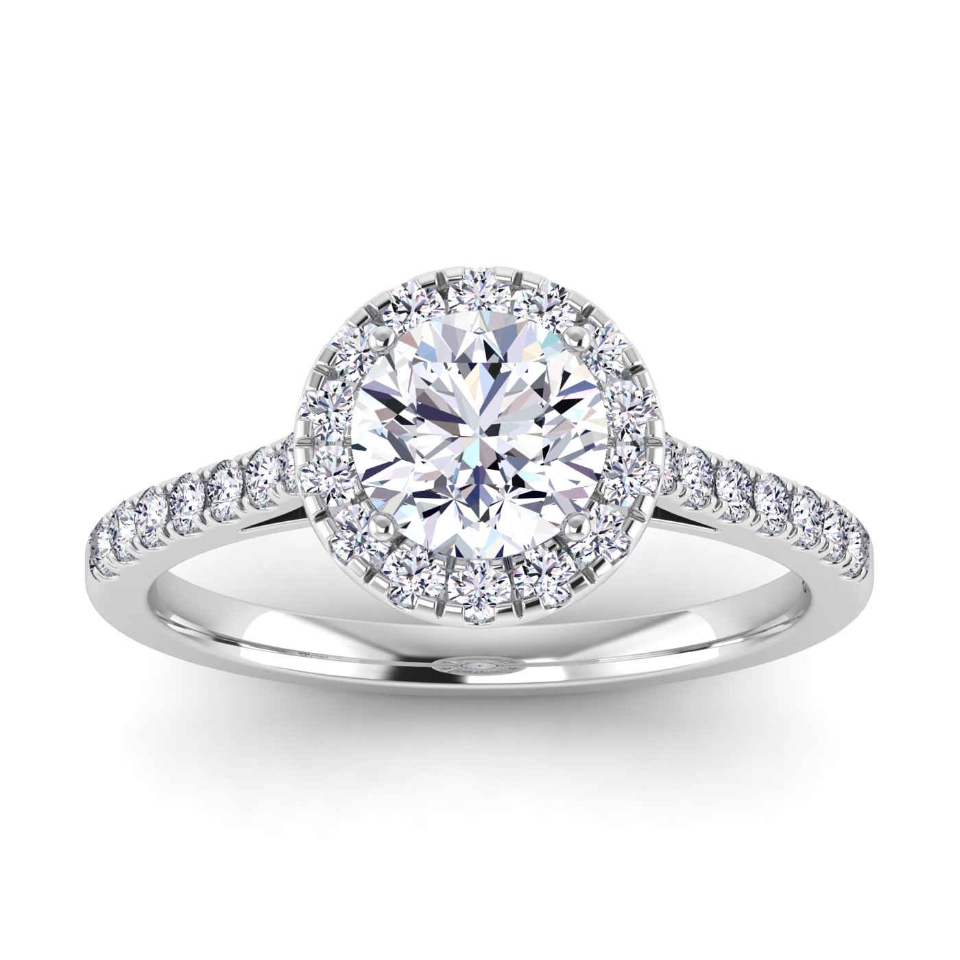 Hoag's Halo Diamond Engagement Ring