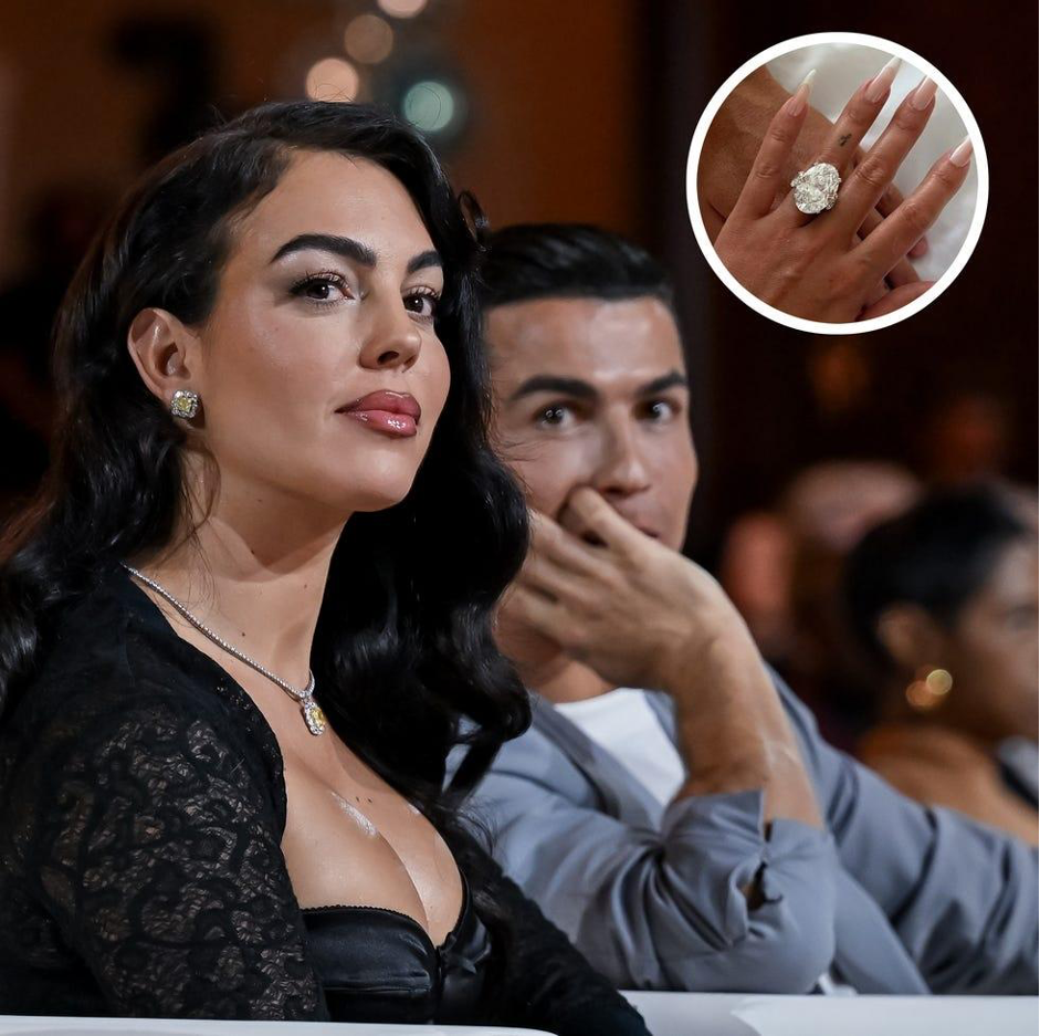 Georgina Rodriguez e Cristiano insieme ad un evento 