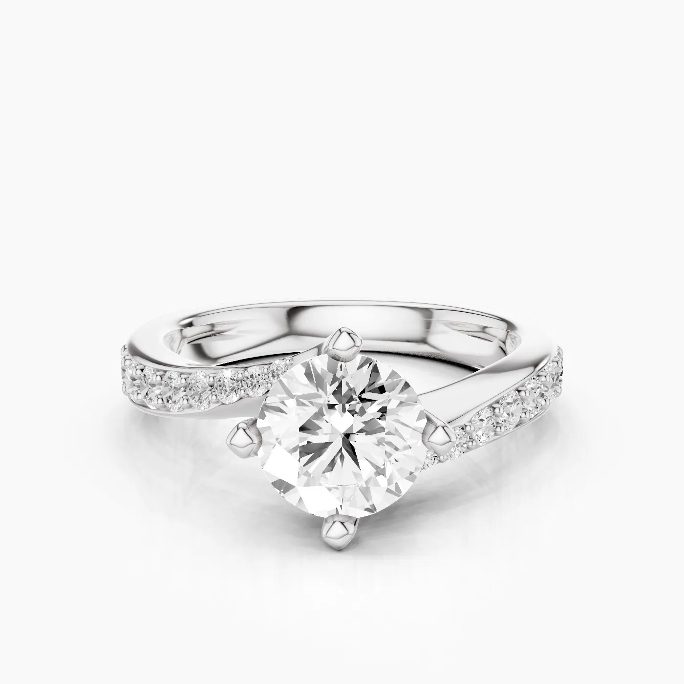 Sole Nova Pavè With 1.02 ct Round Certified Lab Grown Diamond