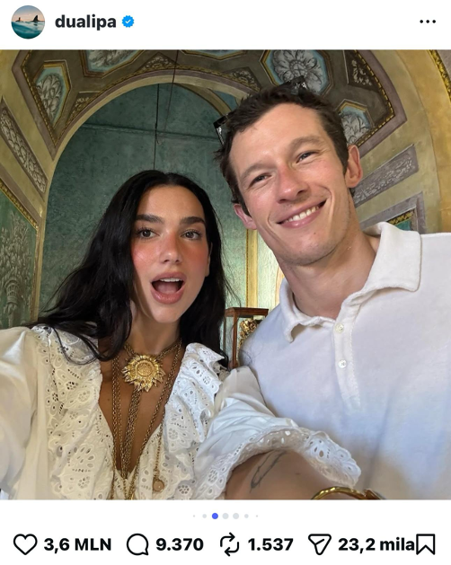 Dua Lipa and Callum Turner - wedding in Palermo