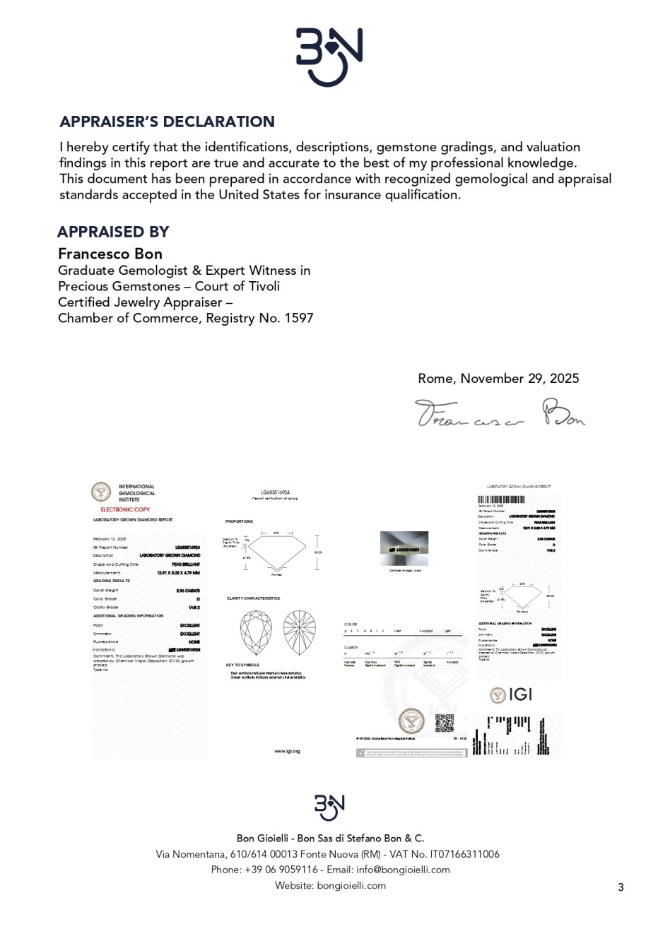 Certificato gemmologico Bon Gioielli - pagina 3